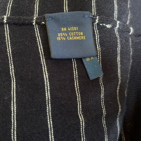 Polo Ralph Lauren Navy & White Pullover Long Sleeve Sweater - Picture 3 of 9